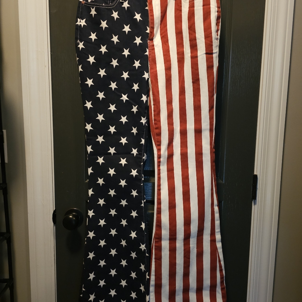 NWOT Judy Blue American Flag Flare Jeans 13/31